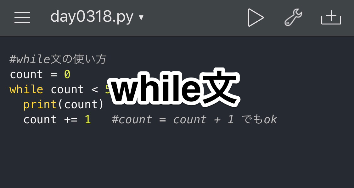 Python　while文