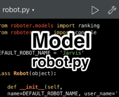 Python　Udemy講座　MVCモデル　robot.py