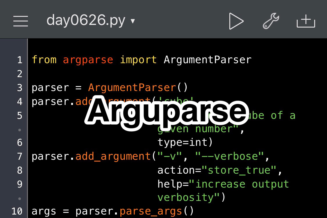 Udemy Pythonista ArgumentParser