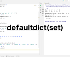 Python collections.defaultdict(set)